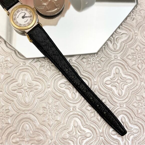 Vintage Oscar de la Renta Dainty Two-Tone Dress Watch with Flexible Lugs - Picture 14 of 16